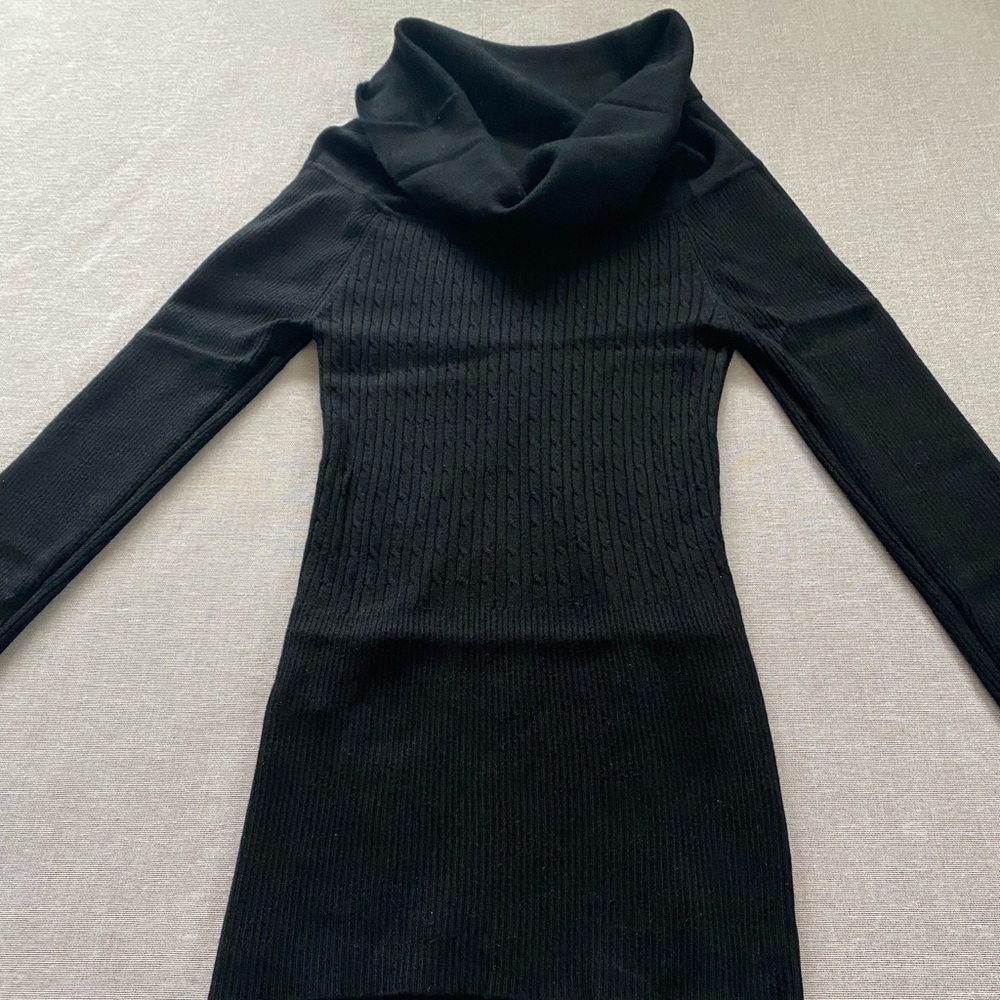 Rampage vintage 90s black ribbed sweater cowl turtleneck. - Picture 2 of 10